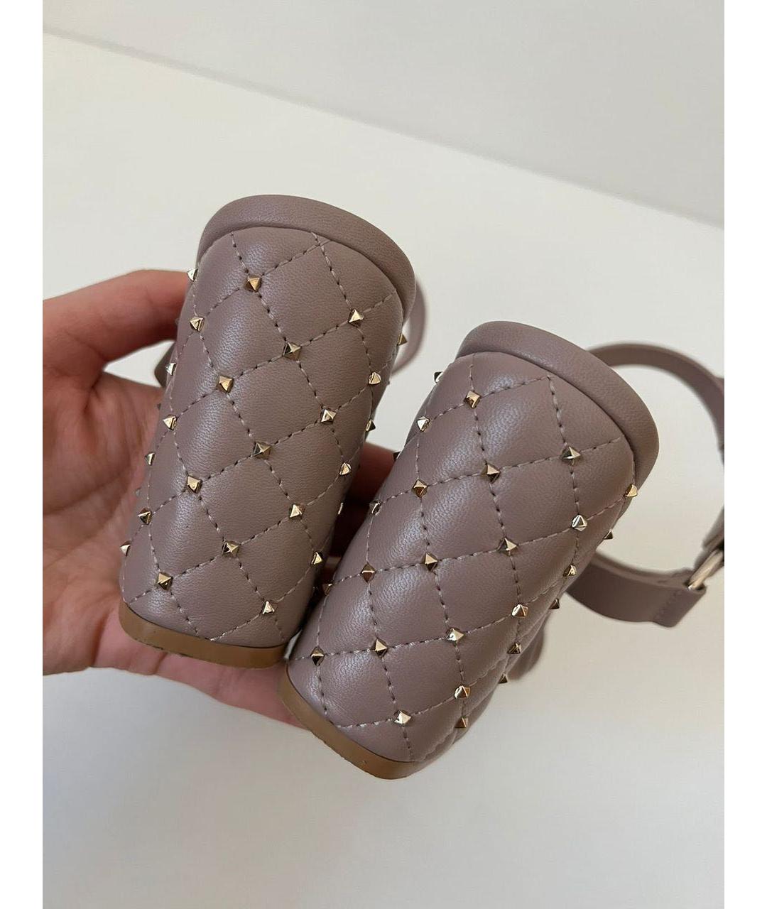VALENTINO Розовые кожаные босоножки, фото 4