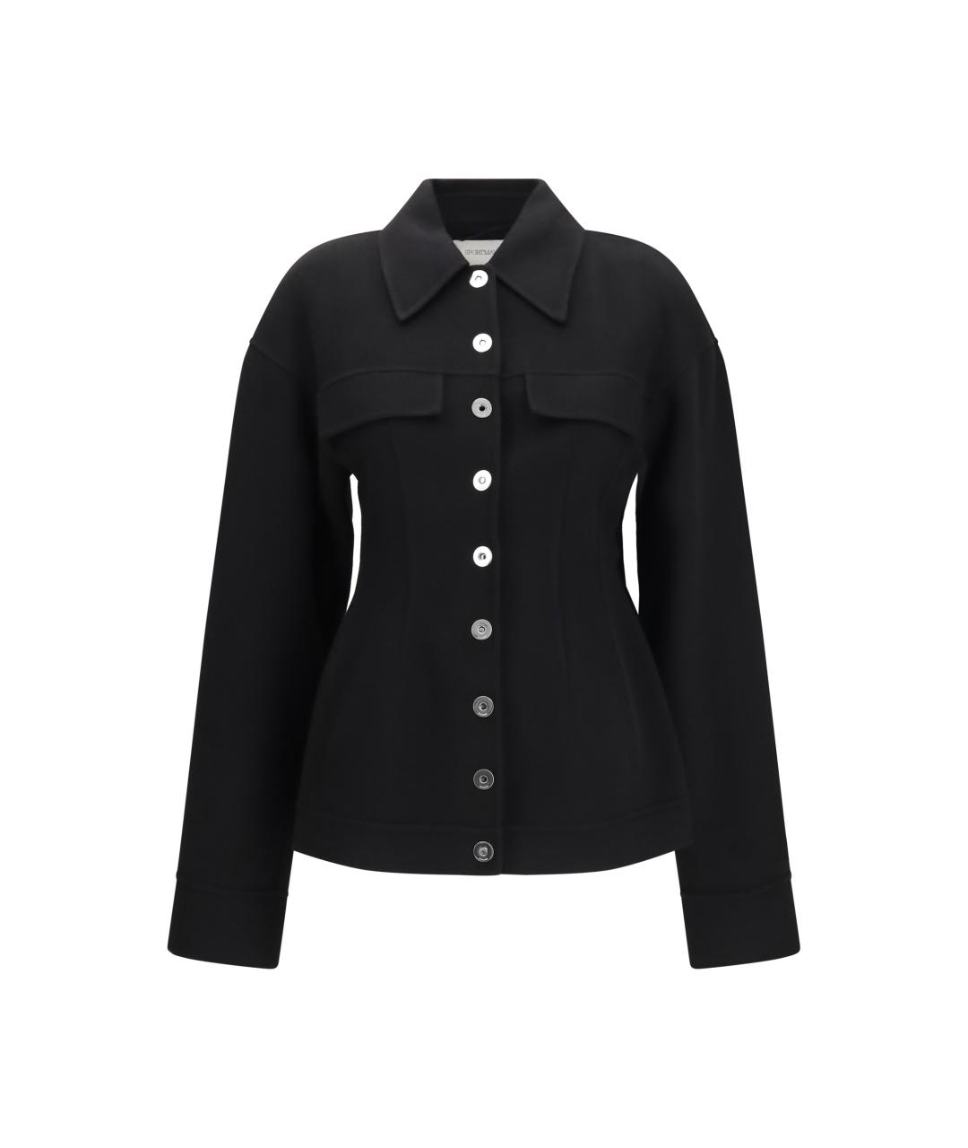 SPORTMAX Черное шерстяное пальто, фото 1