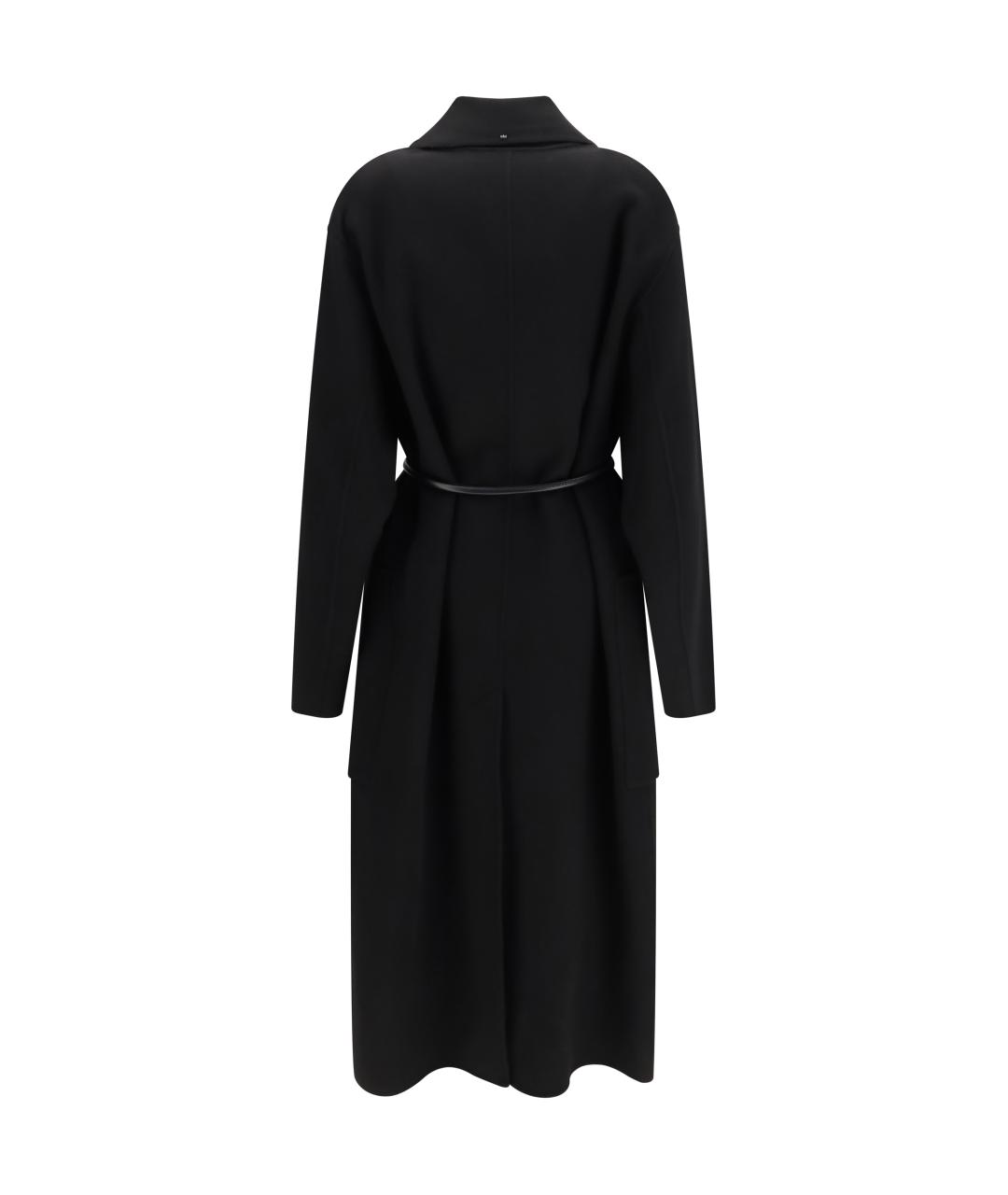 SPORTMAX Черное шерстяное пальто, фото 2