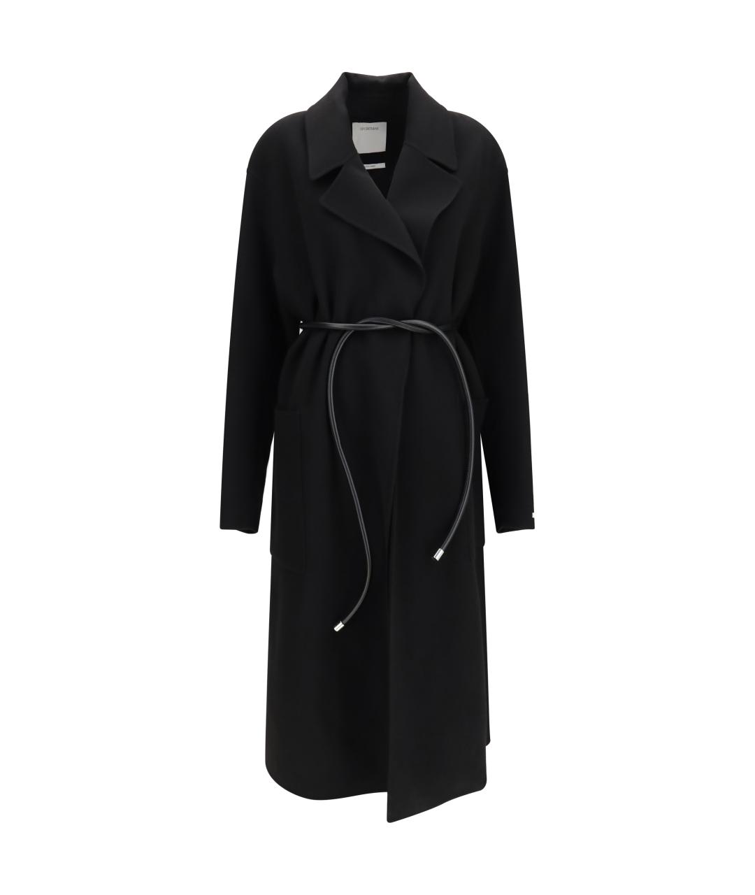 SPORTMAX Черное шерстяное пальто, фото 1