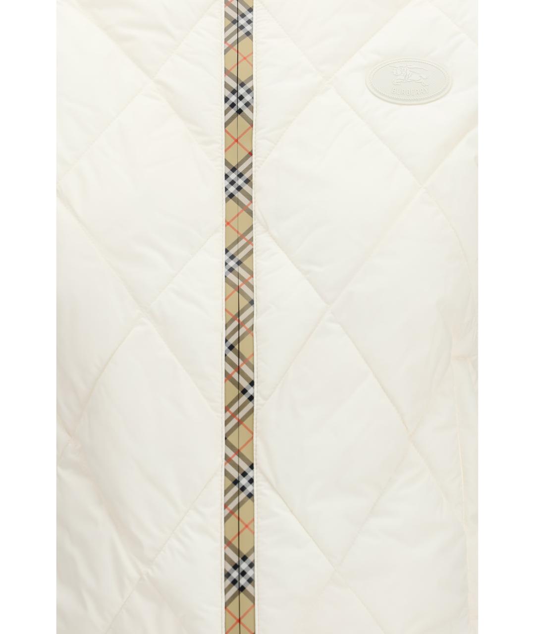 BURBERRY Белый синтетический жилет, фото 3
