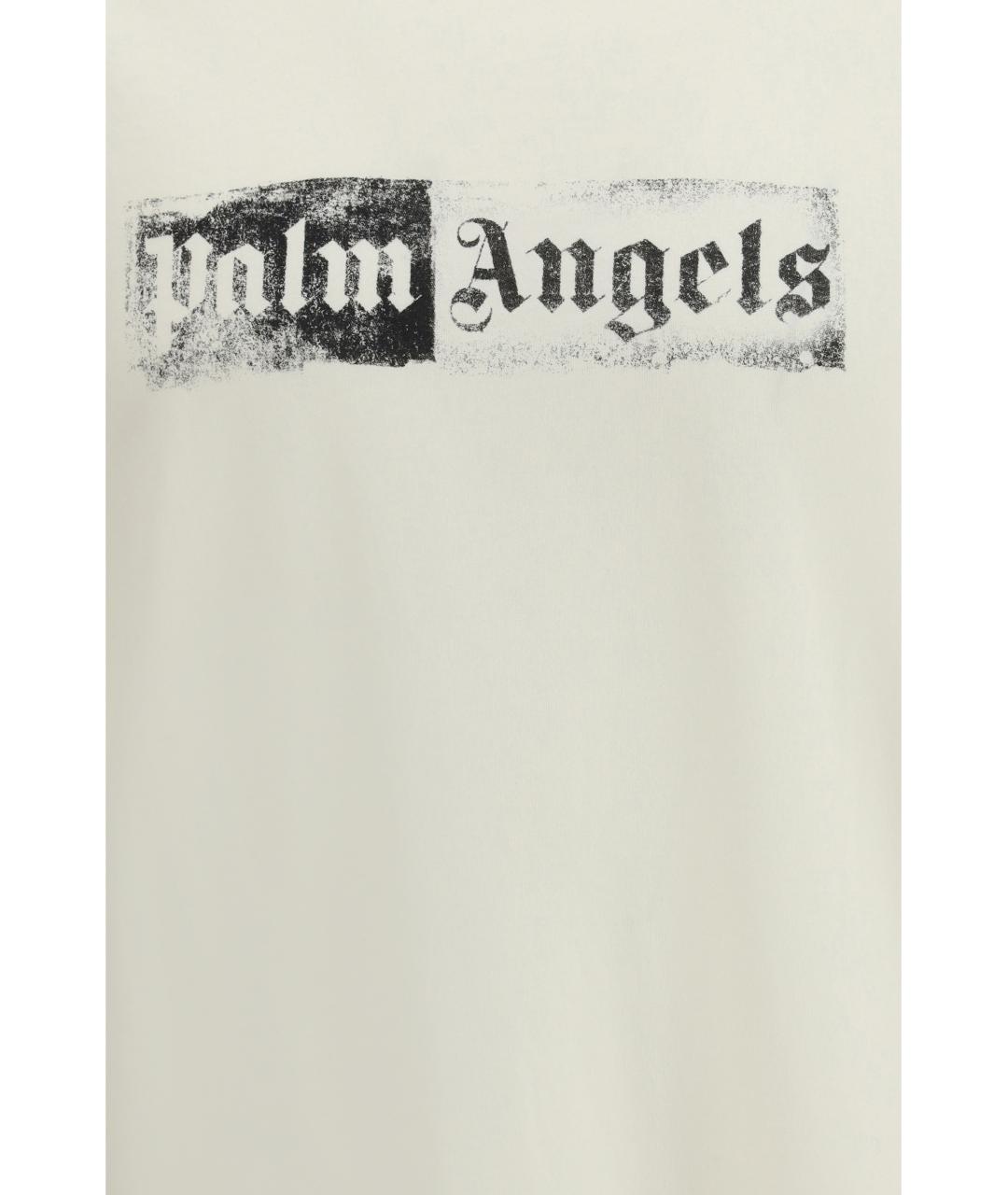 PALM ANGELS Белая хлопковая футболка, фото 3