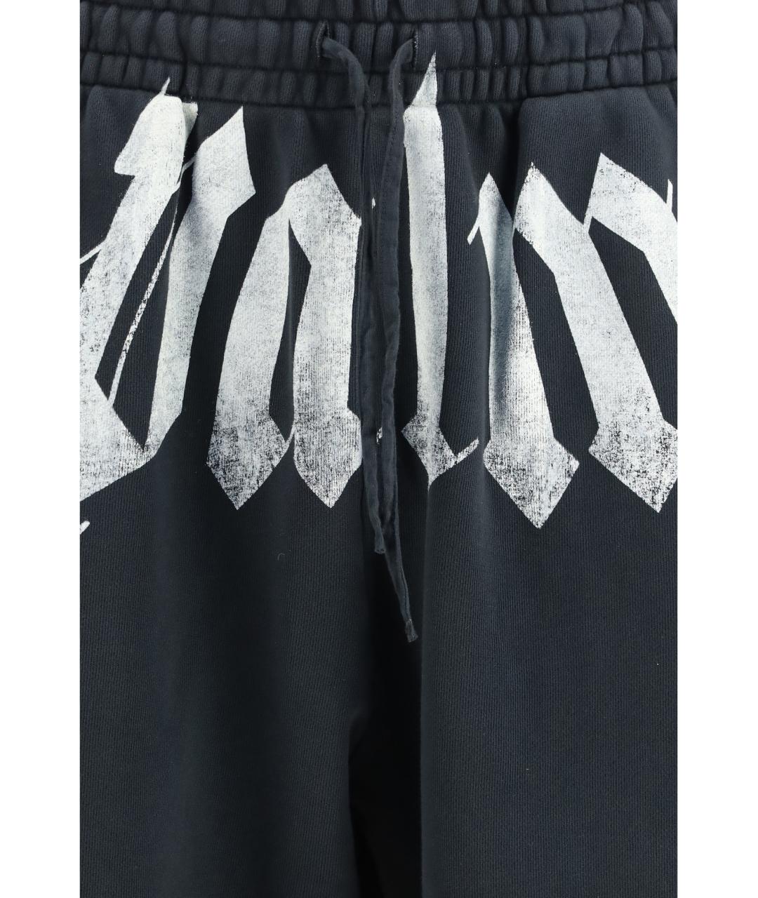 PALM ANGELS Черные хлопковые повседневные брюки, фото 3