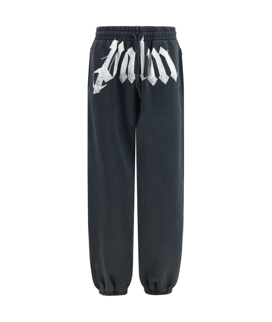 PALM ANGELS Черные хлопковые повседневные брюки, фото 1