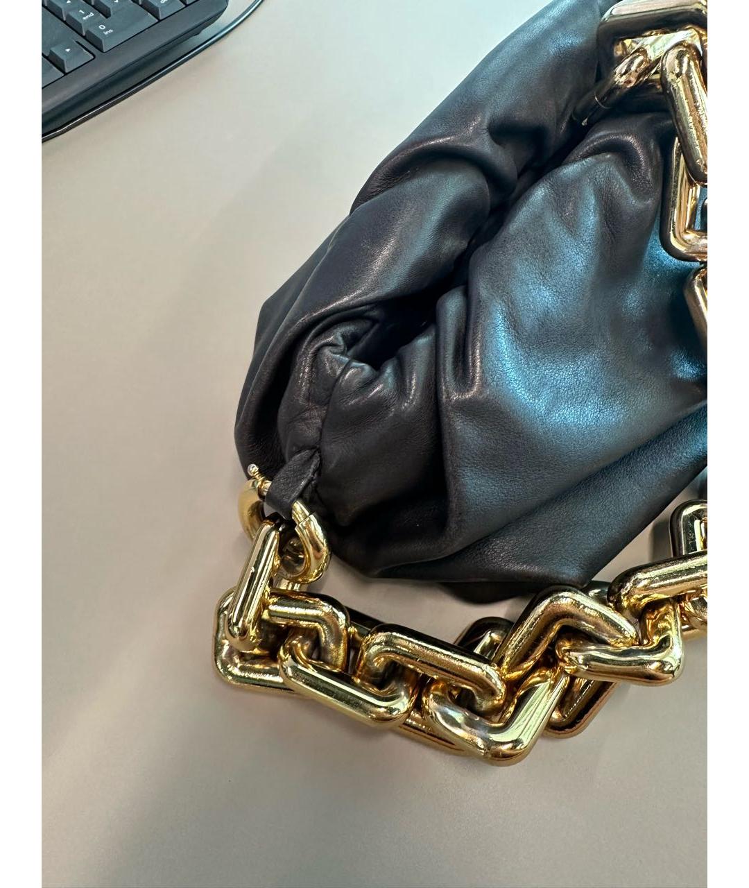 BOTTEGA VENETA Коричневая кожаная сумка с короткими ручками, фото 8