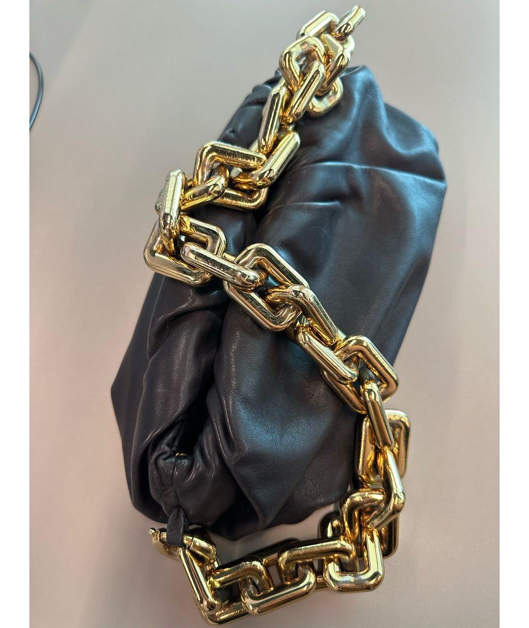 BOTTEGA VENETA Коричневая кожаная сумка с короткими ручками, фото 4