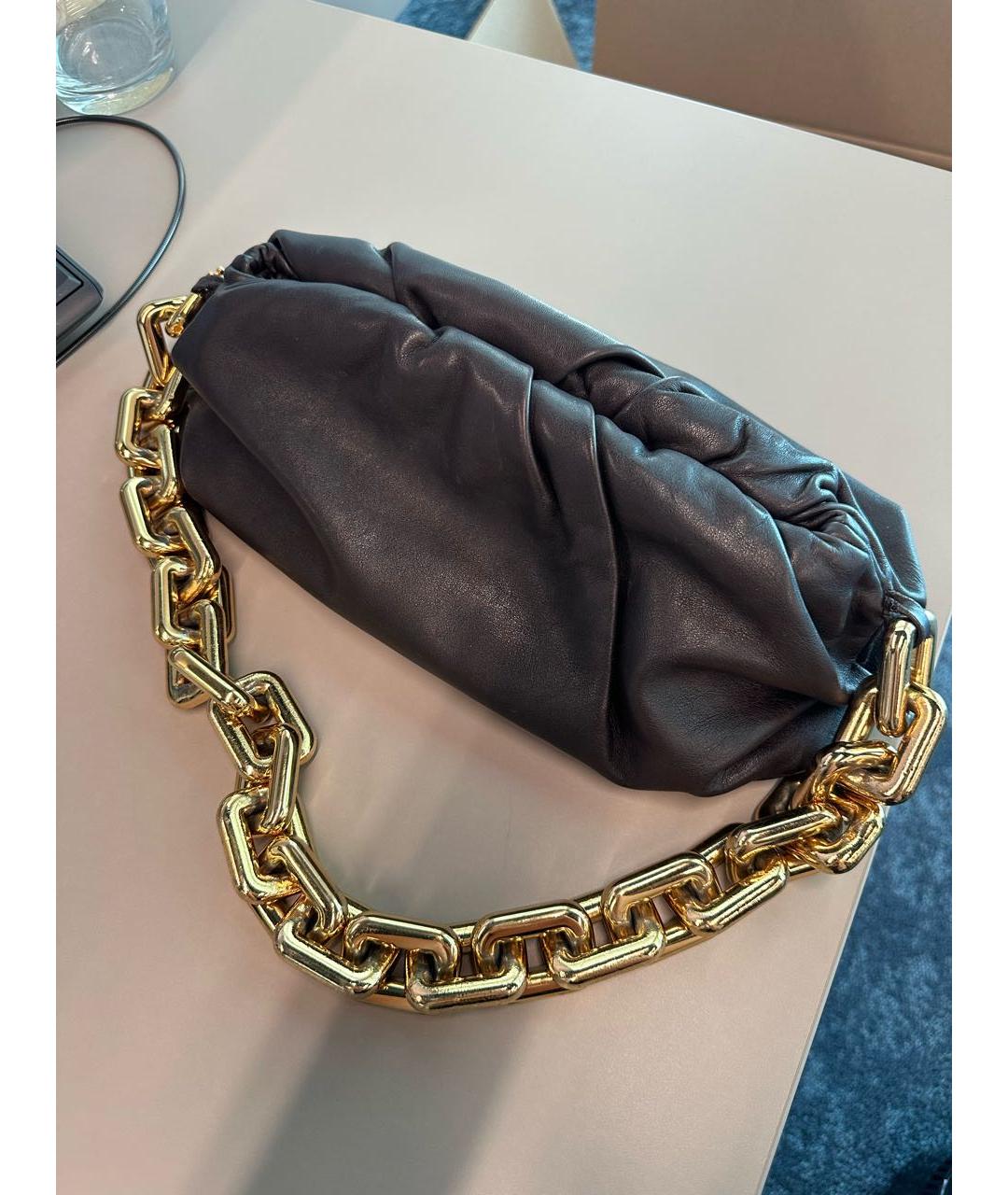BOTTEGA VENETA Коричневая кожаная сумка с короткими ручками, фото 2