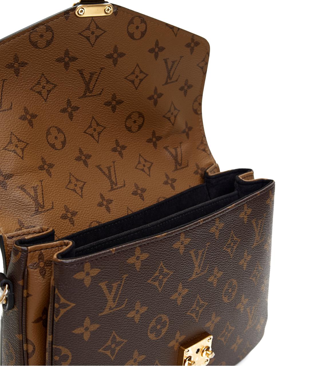 LOUIS VUITTON Коричневая сумка через плечо из канвы, фото 4