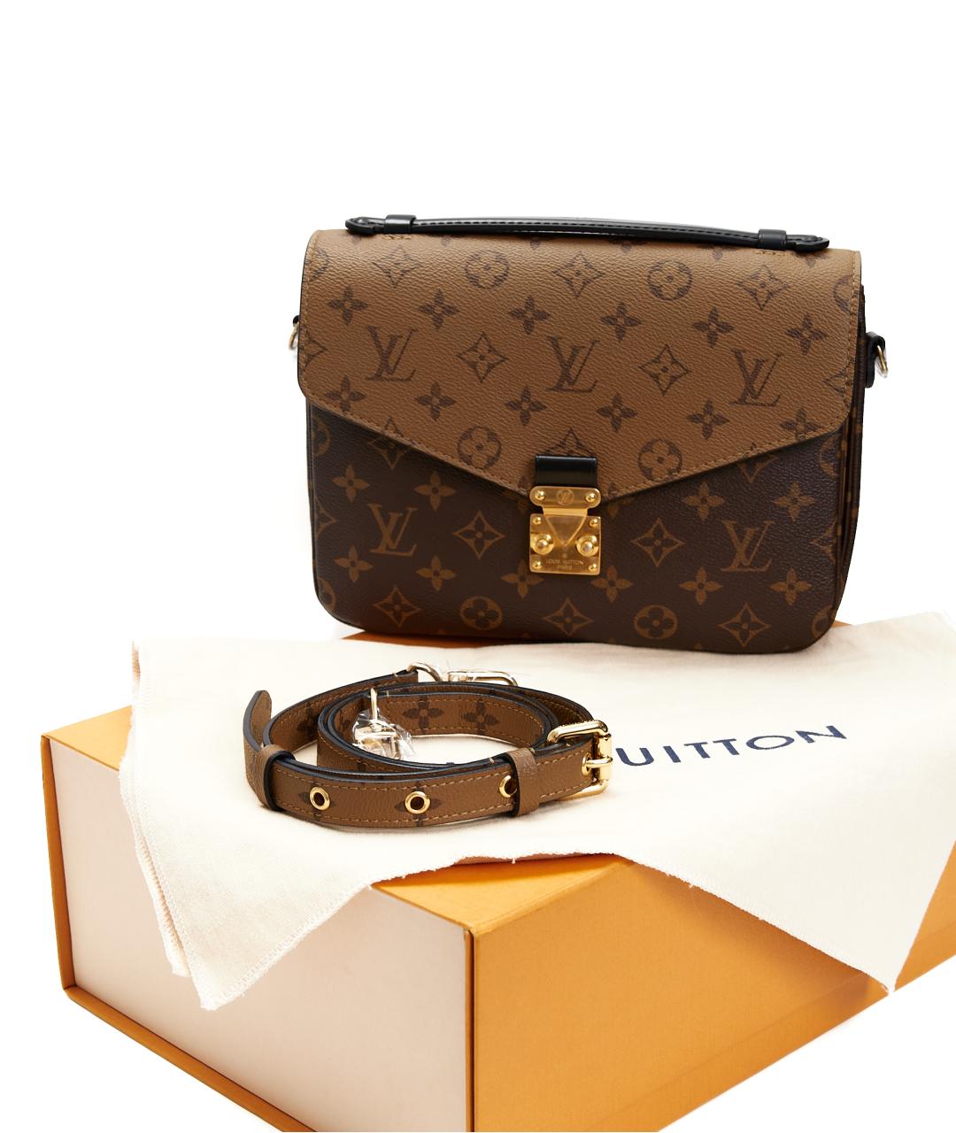 LOUIS VUITTON Коричневая сумка через плечо из канвы, фото 5