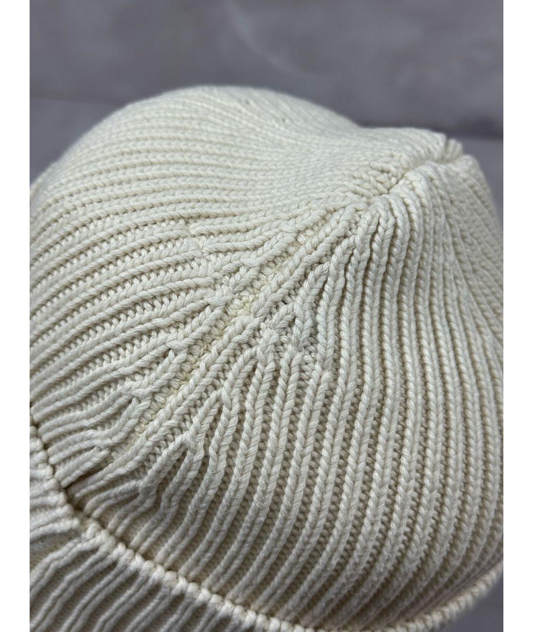 MM6 MAISON MARGIELA Бежевая хлопковая шапка, фото 6