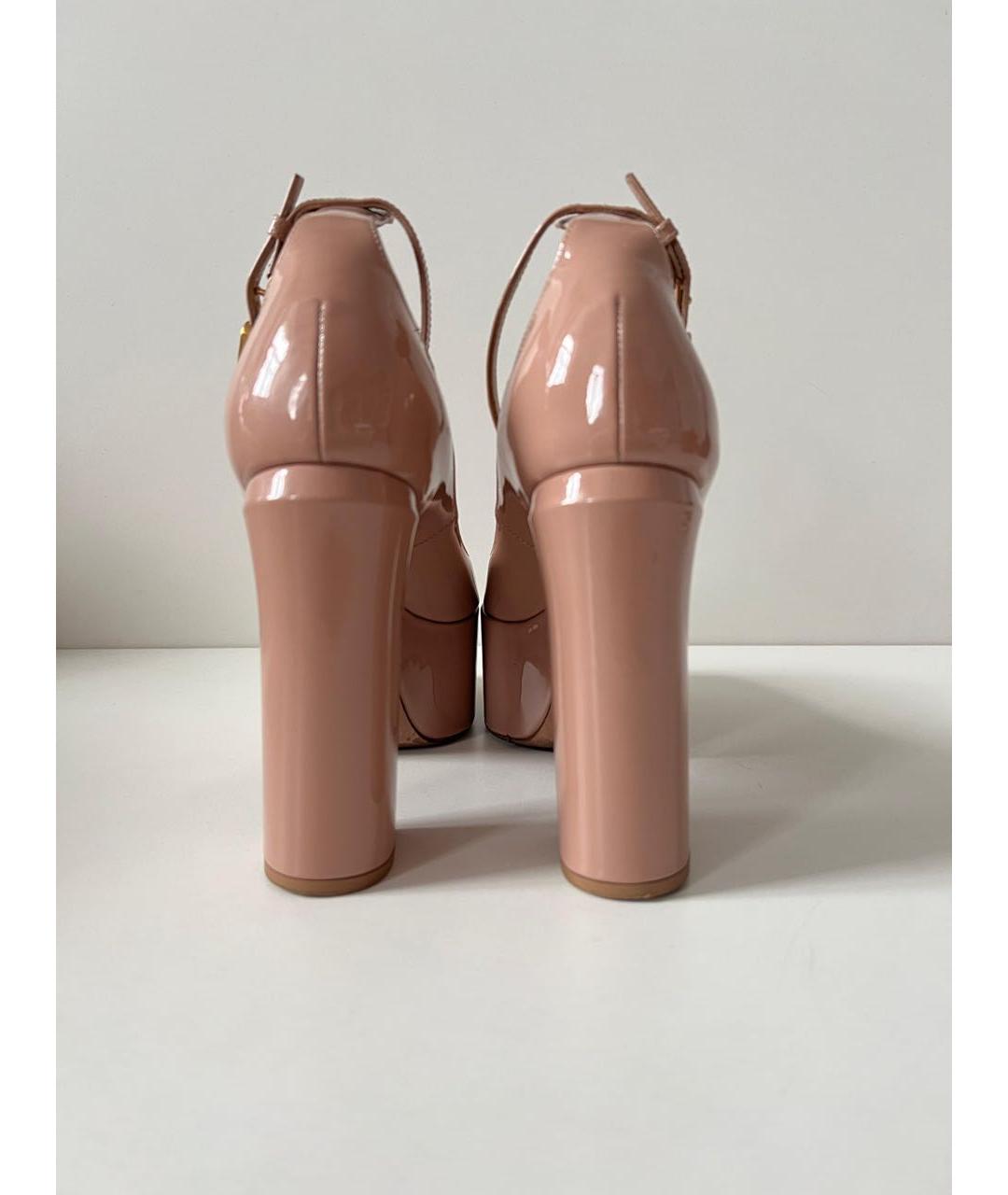 VALENTINO Бежевые туфли из лакированной кожи, фото 2