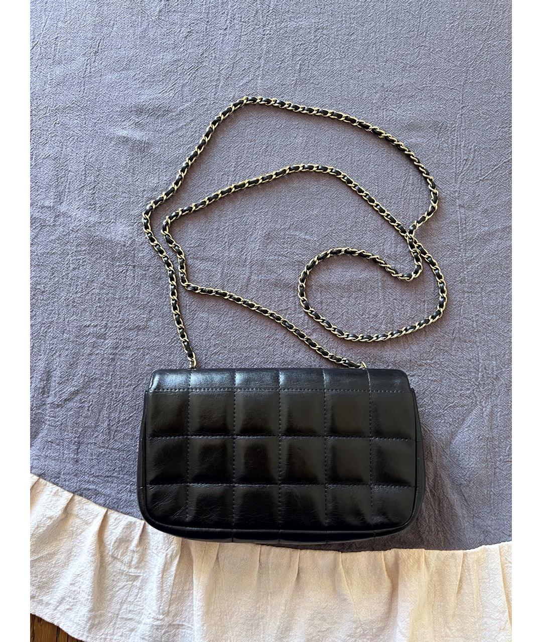 CHANEL Черная кожаная сумка через плечо, фото 3