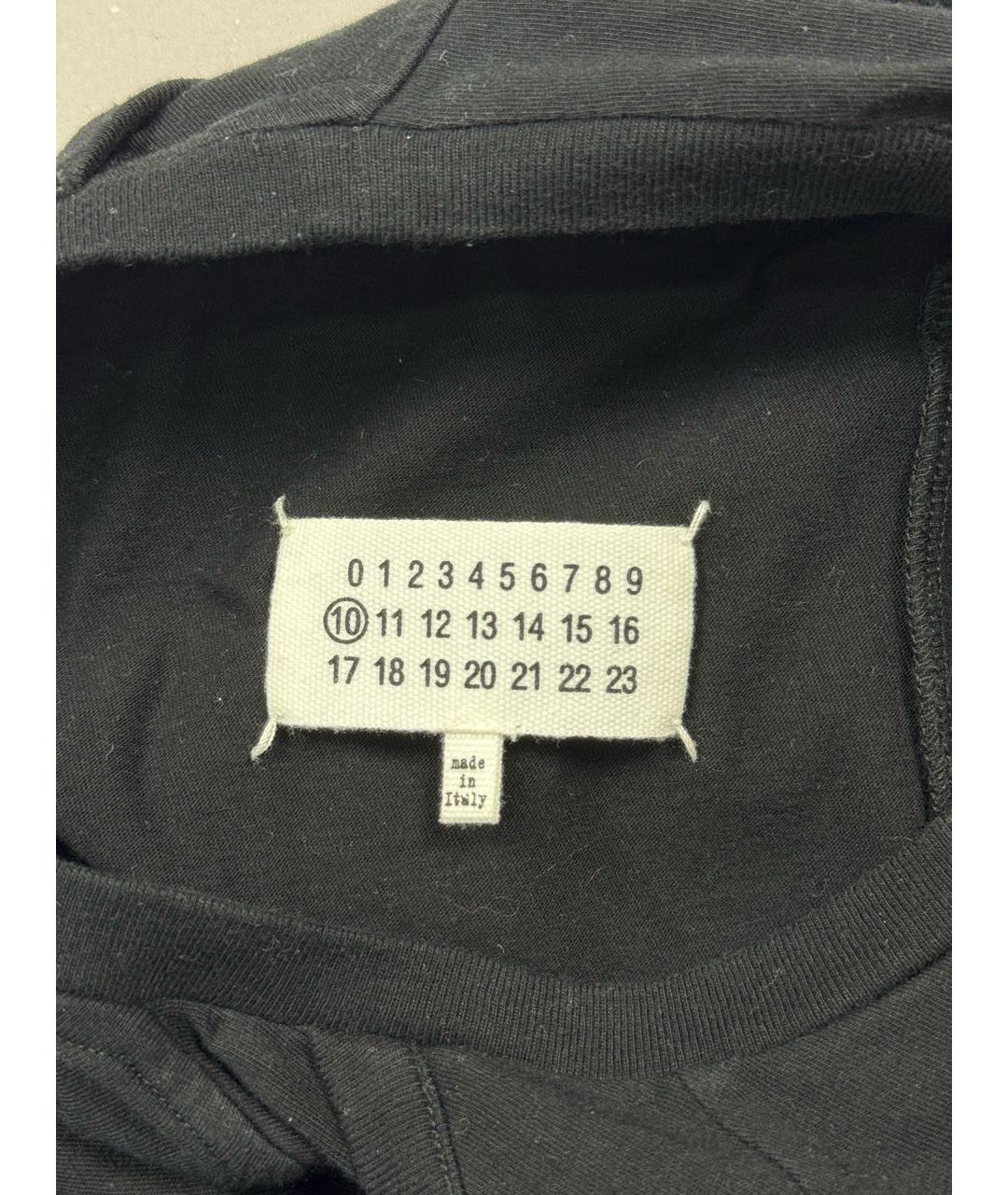 MAISON MARGIELA Черная хлопковая футболка, фото 7