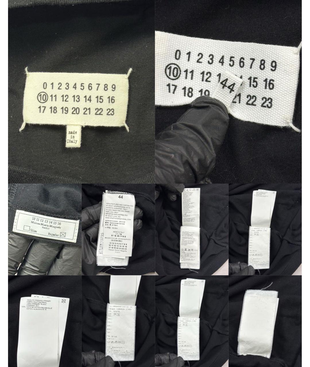MAISON MARGIELA Черная хлопковая футболка, фото 8