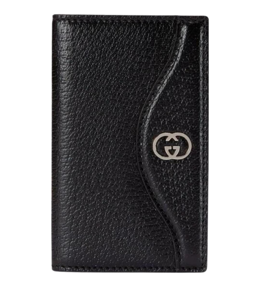 GUCCI Черный кожаный кардхолдер, фото 1