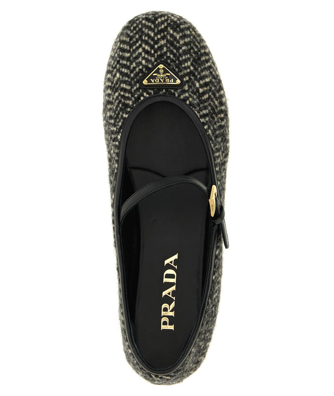 PRADA Белые текстильные балетки, фото 4