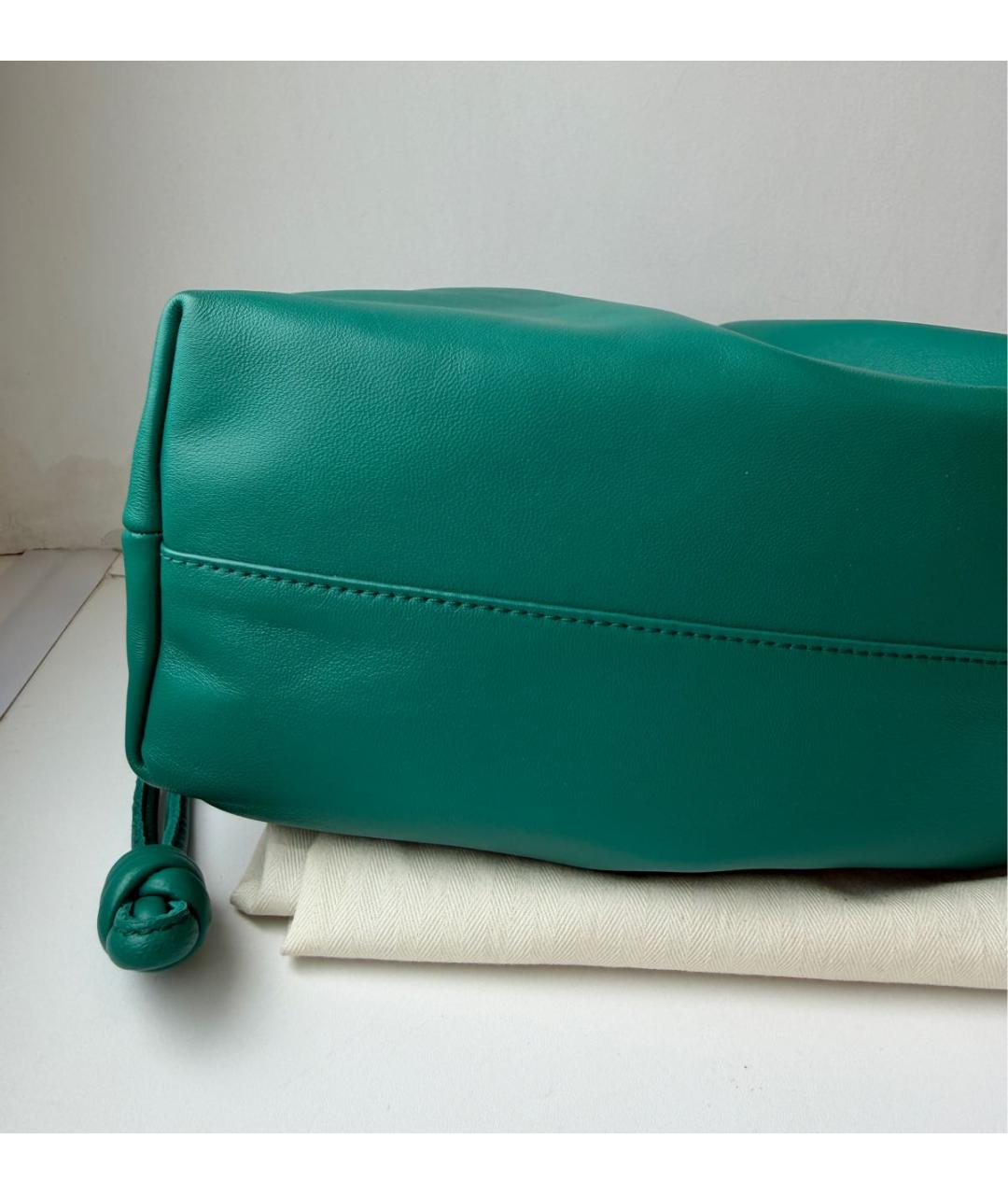 LOEWE Бирюзовая кожаная сумка с короткими ручками, фото 5