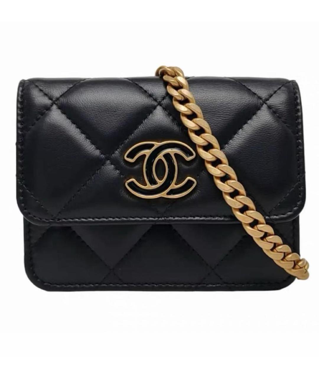 CHANEL Черная кожаная поясная сумка, фото 6