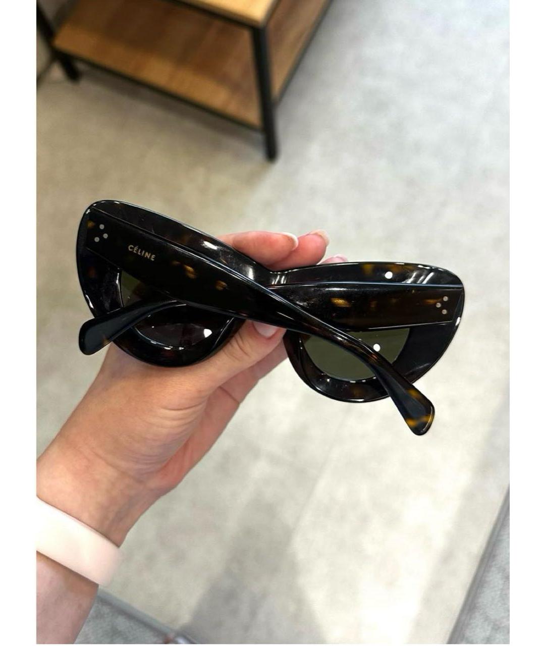 CELINE Черные пластиковые солнцезащитные очки, фото 4