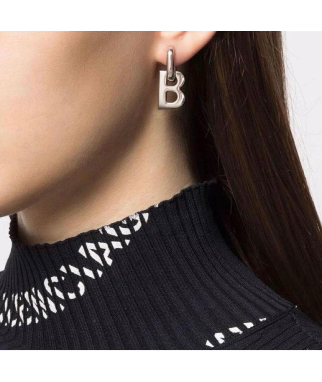 BALENCIAGA Серебряные серьги, фото 2