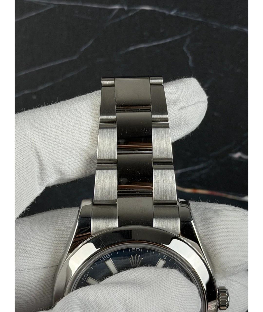 ROLEX Темно-синие металлические часы, фото 5