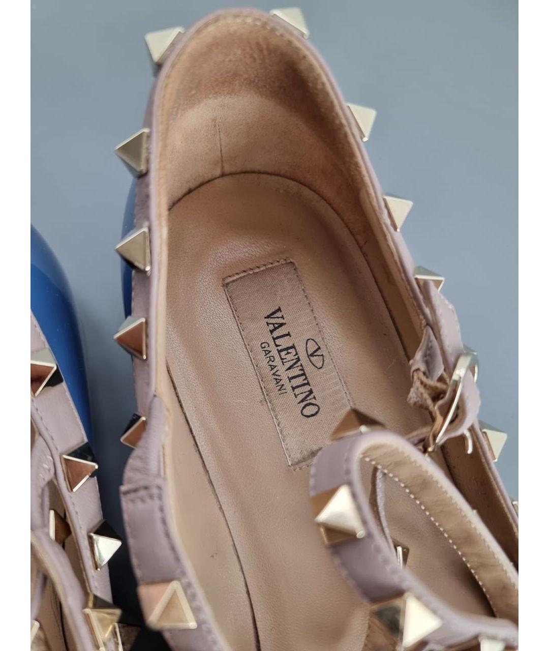 VALENTINO Синие балетки из лакированной кожи, фото 5