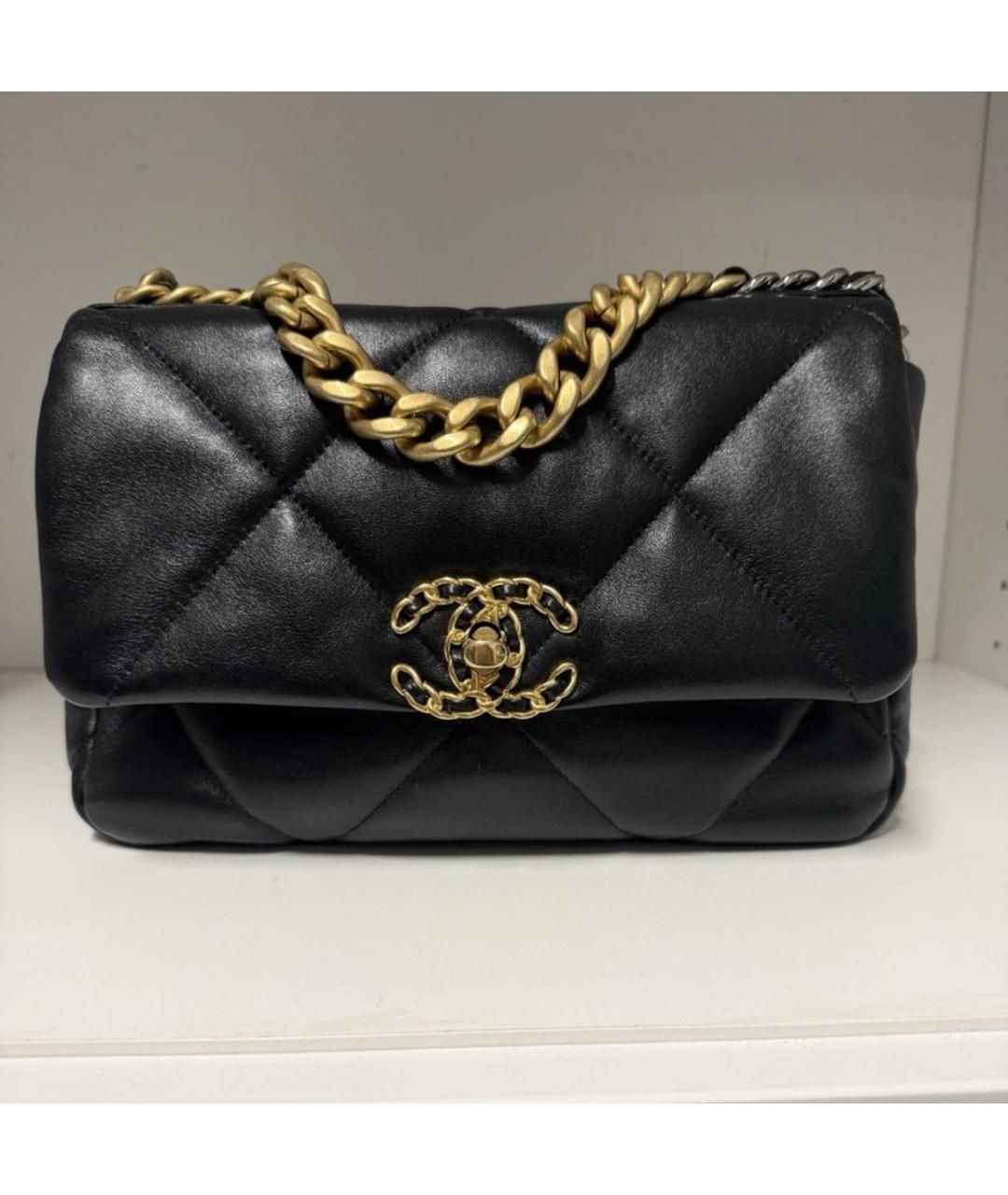 CHANEL Черная кожаная сумка через плечо, фото 3