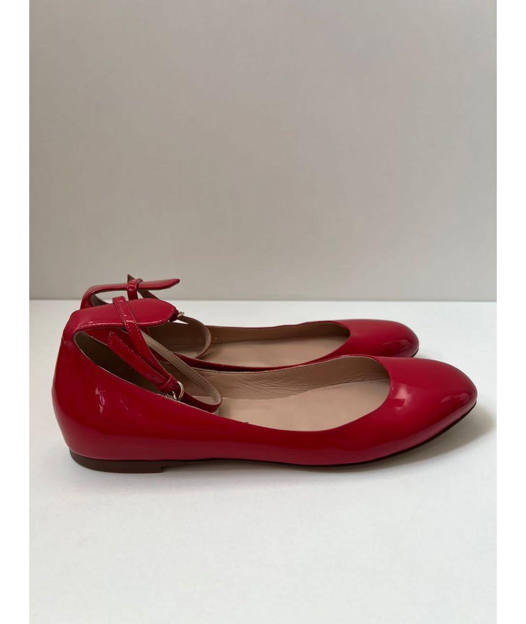 VALENTINO Красные балетки из лакированной кожи, фото 9