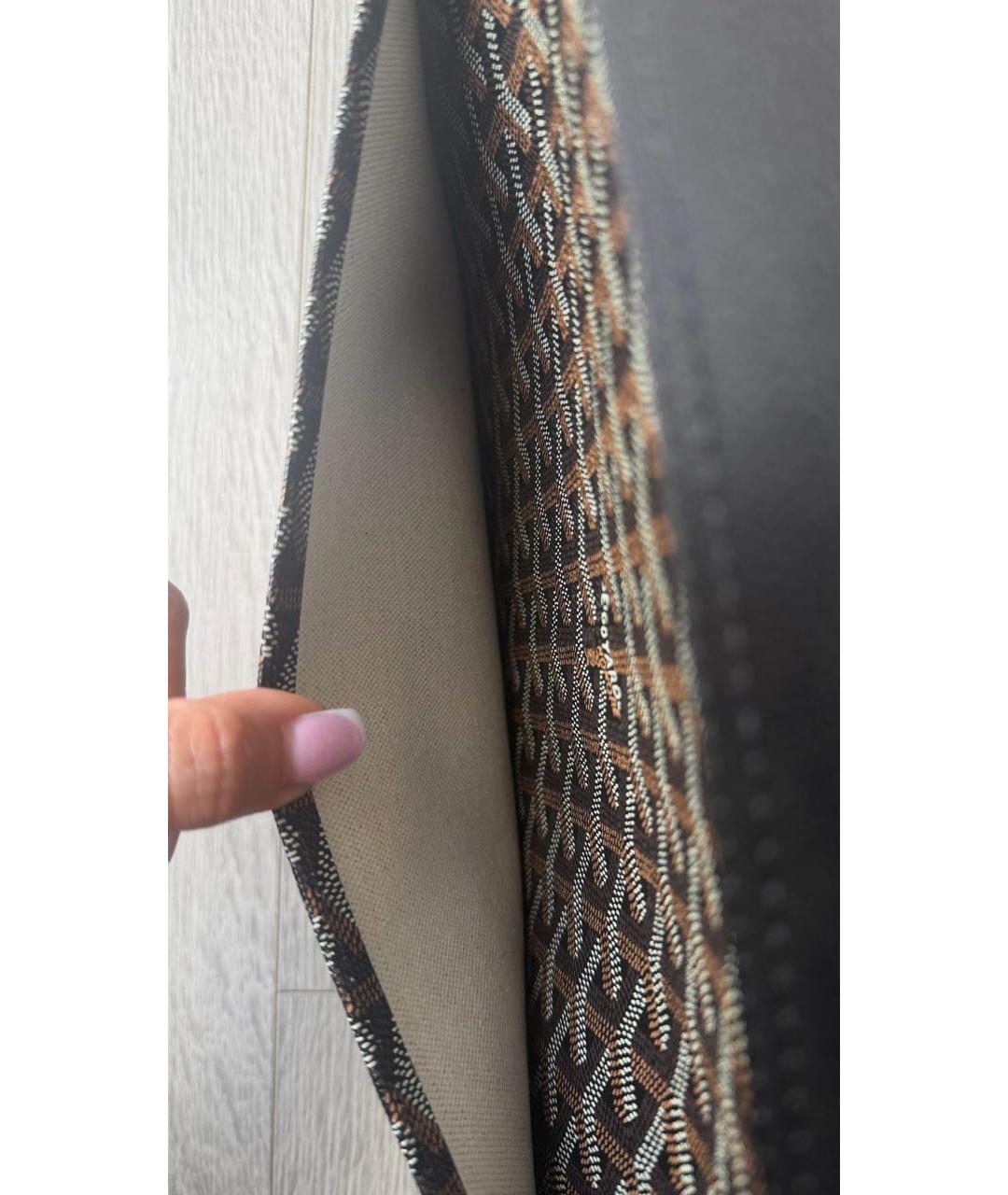 GOYARD Черная сумка на плечо из канвы, фото 5