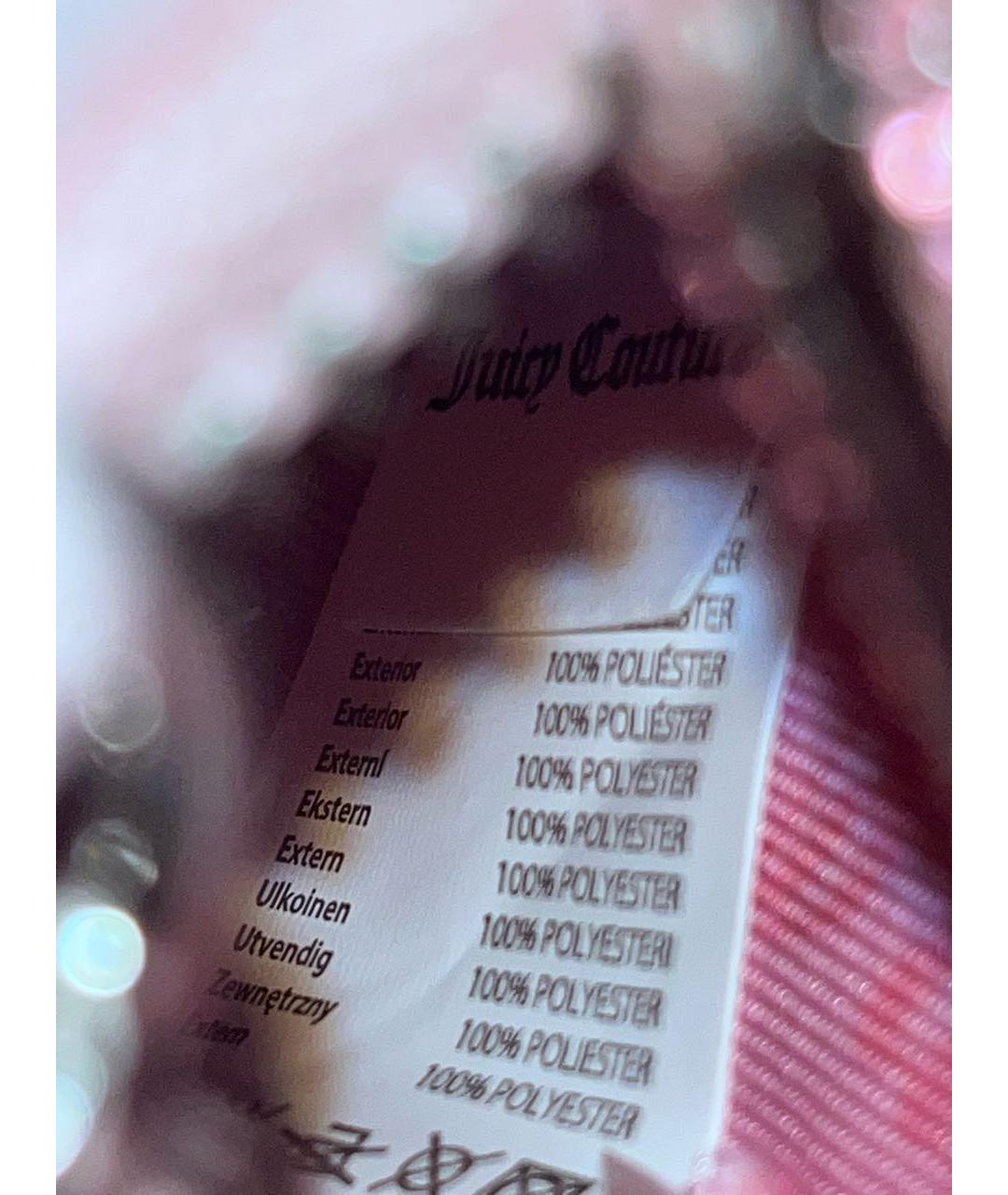 JUICY COUTURE Розовая бархатная сумка с короткими ручками, фото 7