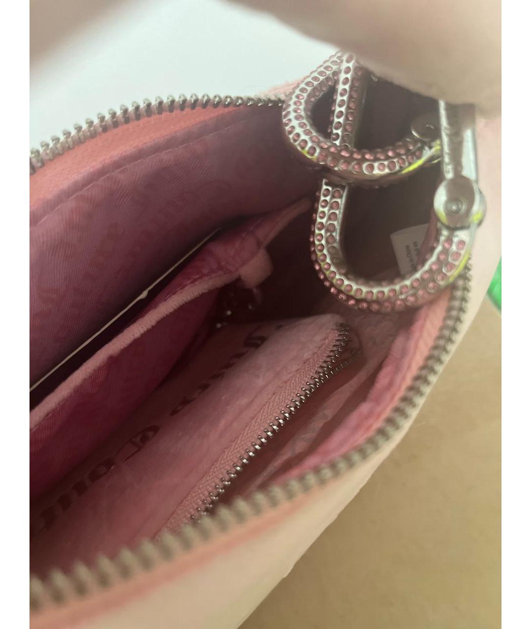 JUICY COUTURE Розовая бархатная сумка с короткими ручками, фото 4