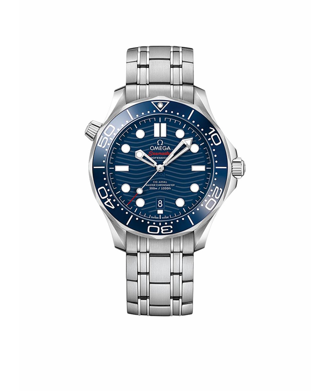 OMEGA Синие металлические часы, фото 1