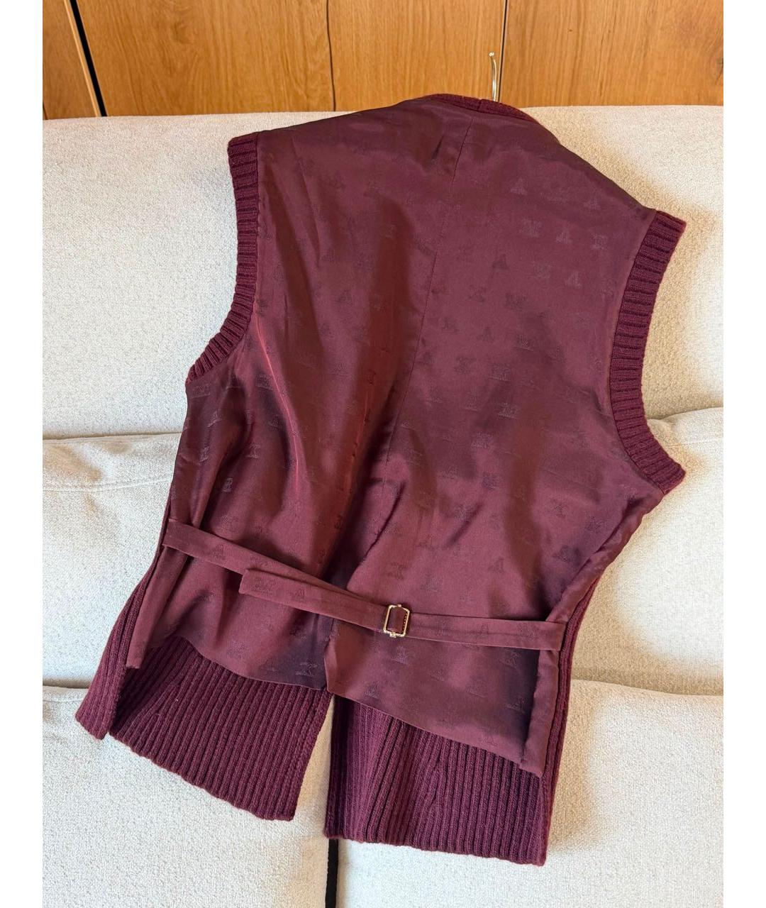 MAX MARA Бордовый жилет, фото 2