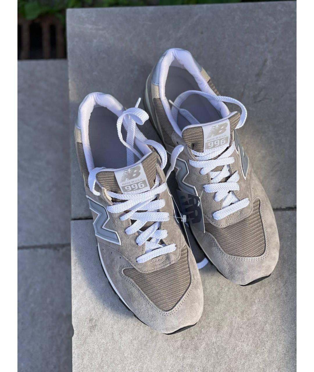 NEW BALANCE Серые замшевые низкие кроссовки / кеды, фото 7