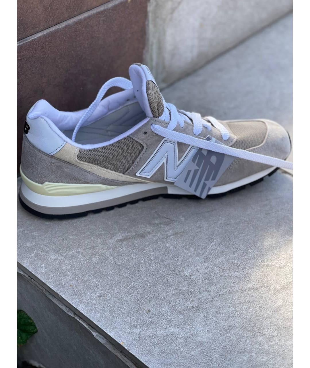 NEW BALANCE Серые замшевые низкие кроссовки / кеды, фото 5