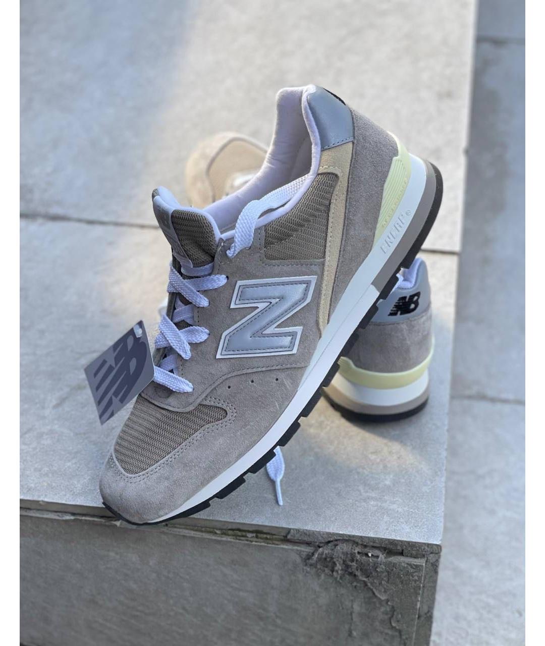 NEW BALANCE Серые замшевые низкие кроссовки / кеды, фото 3