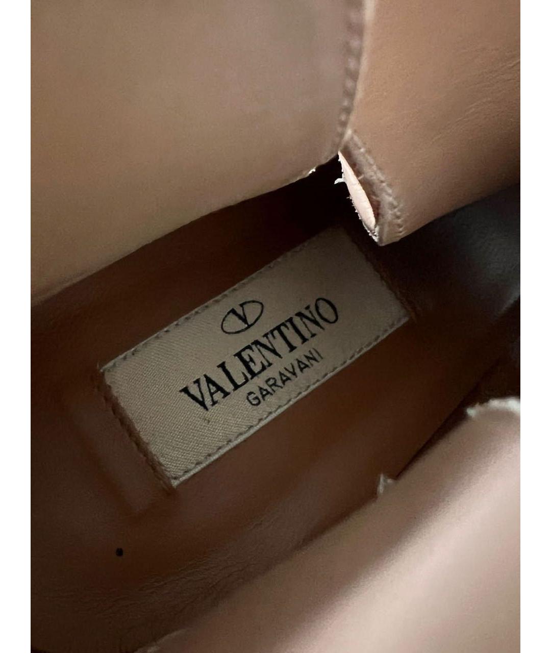 VALENTINO Бежевые кожаные ботильоны, фото 6