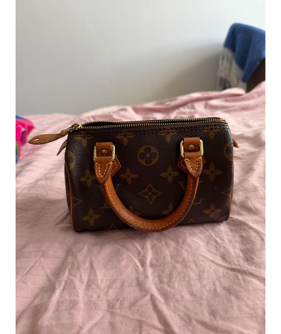 LOUIS VUITTON Коричневая кожаная сумка через плечо, фото 3
