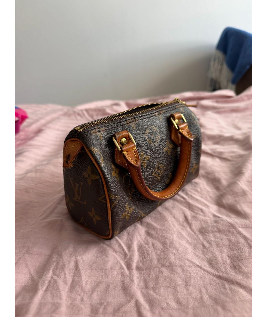 LOUIS VUITTON Коричневая кожаная сумка через плечо, фото 2