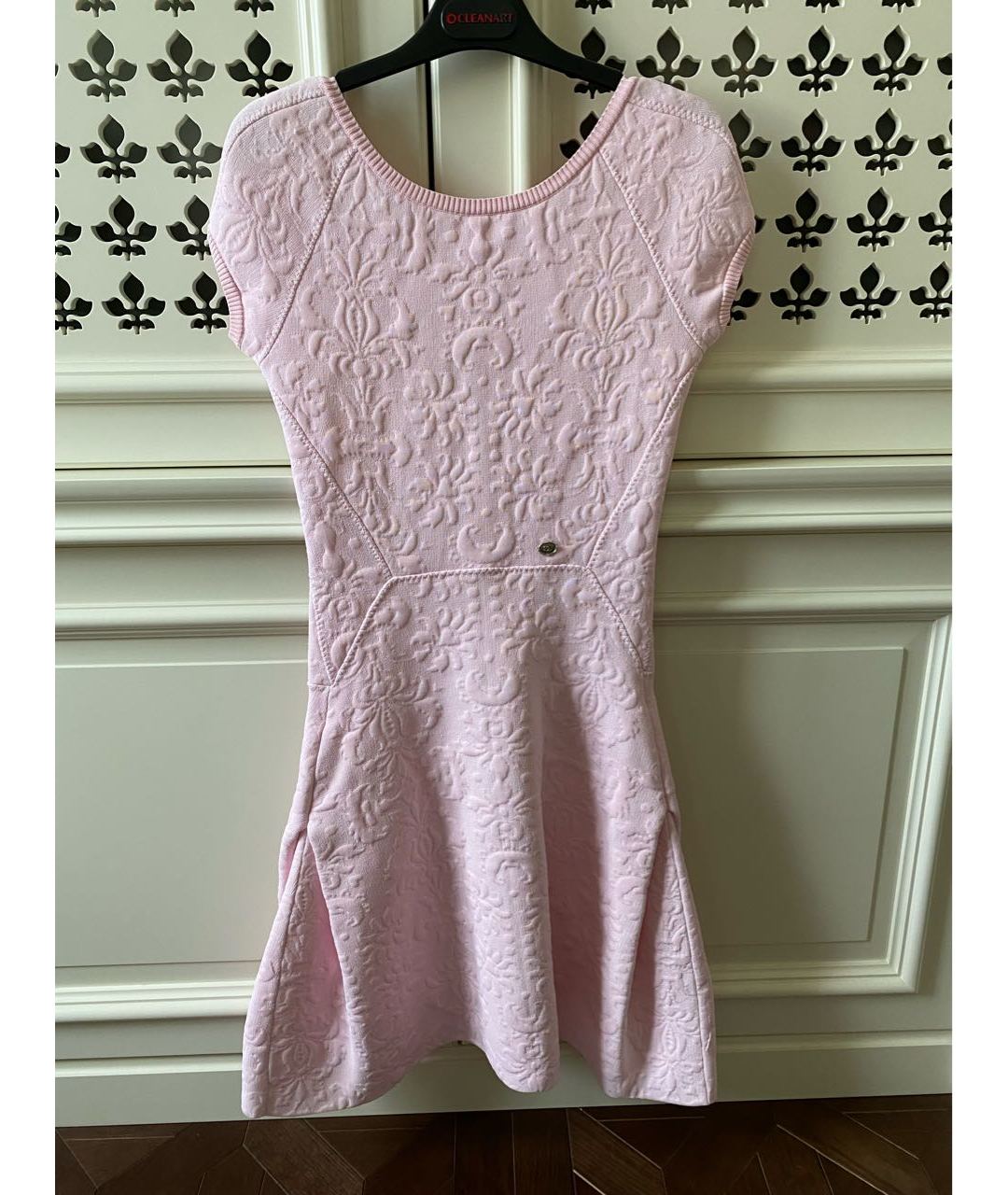 CHANEL PRE-OWNED Розовое хлопко-эластановое платье, фото 5