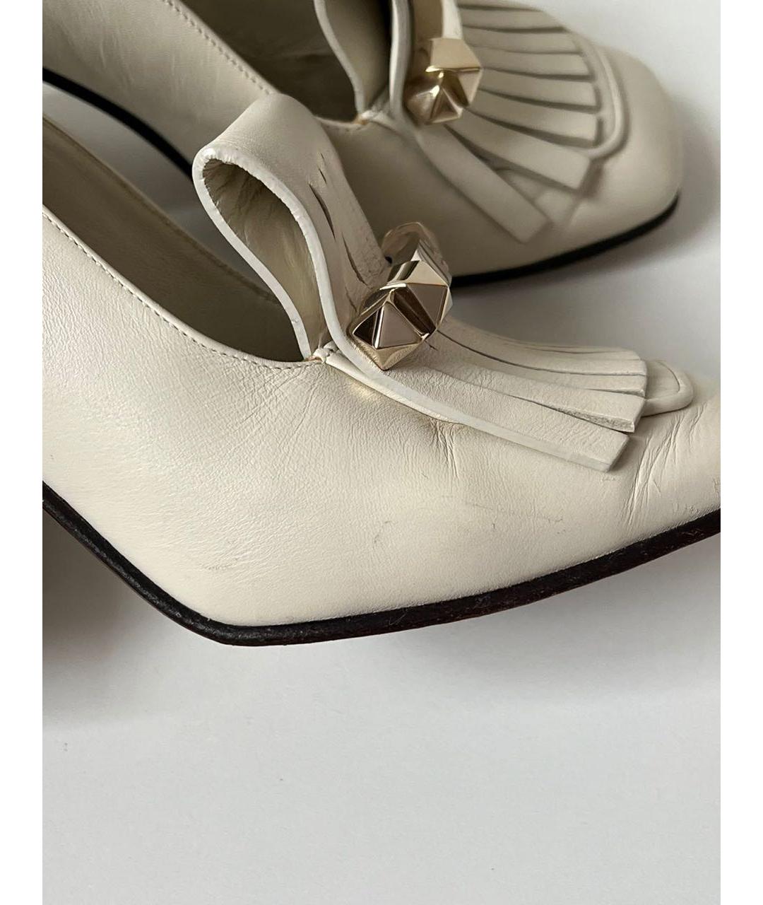 VALENTINO Бежевые кожаные туфли, фото 8