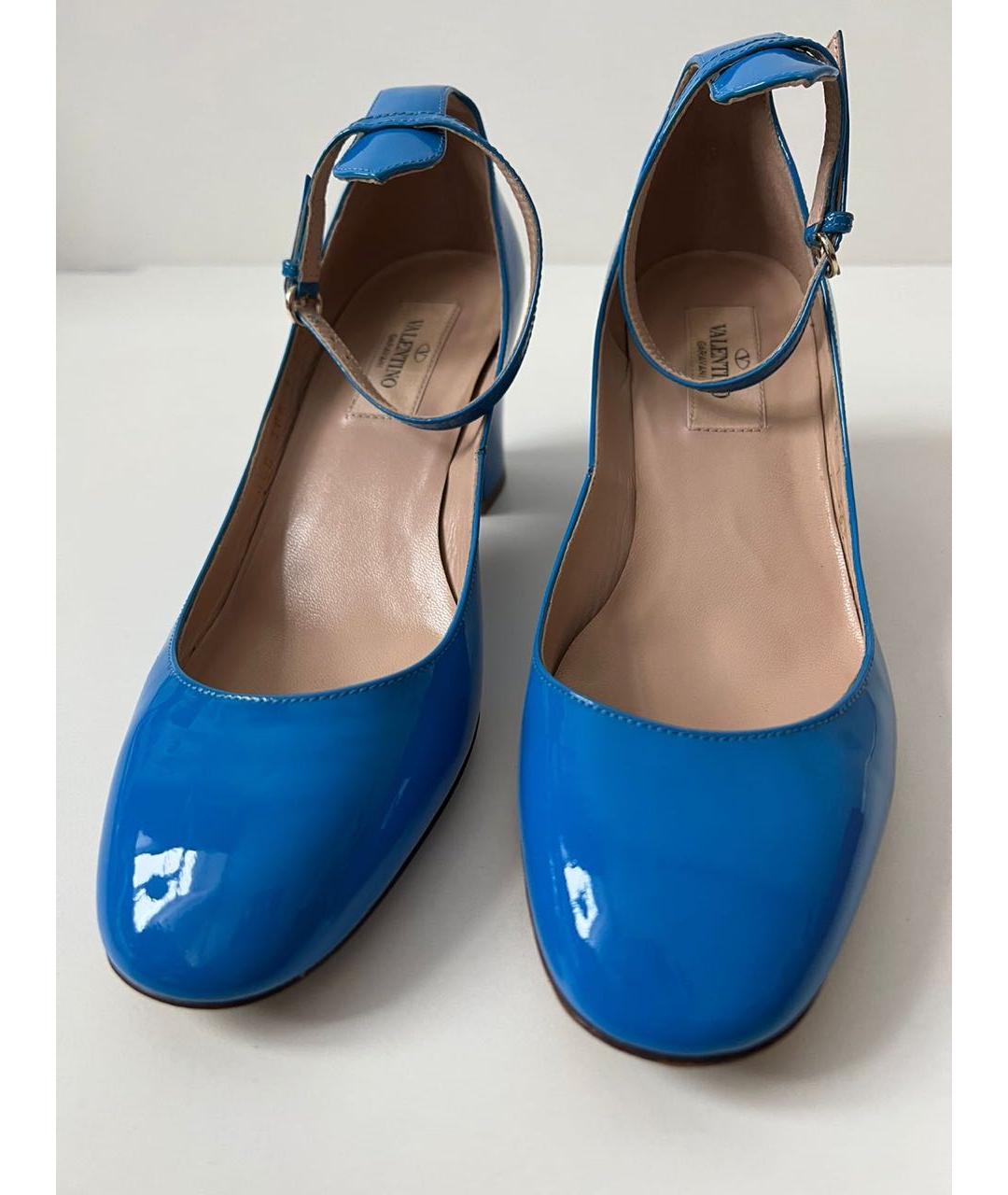 VALENTINO Синие туфли из лакированной кожи, фото 8