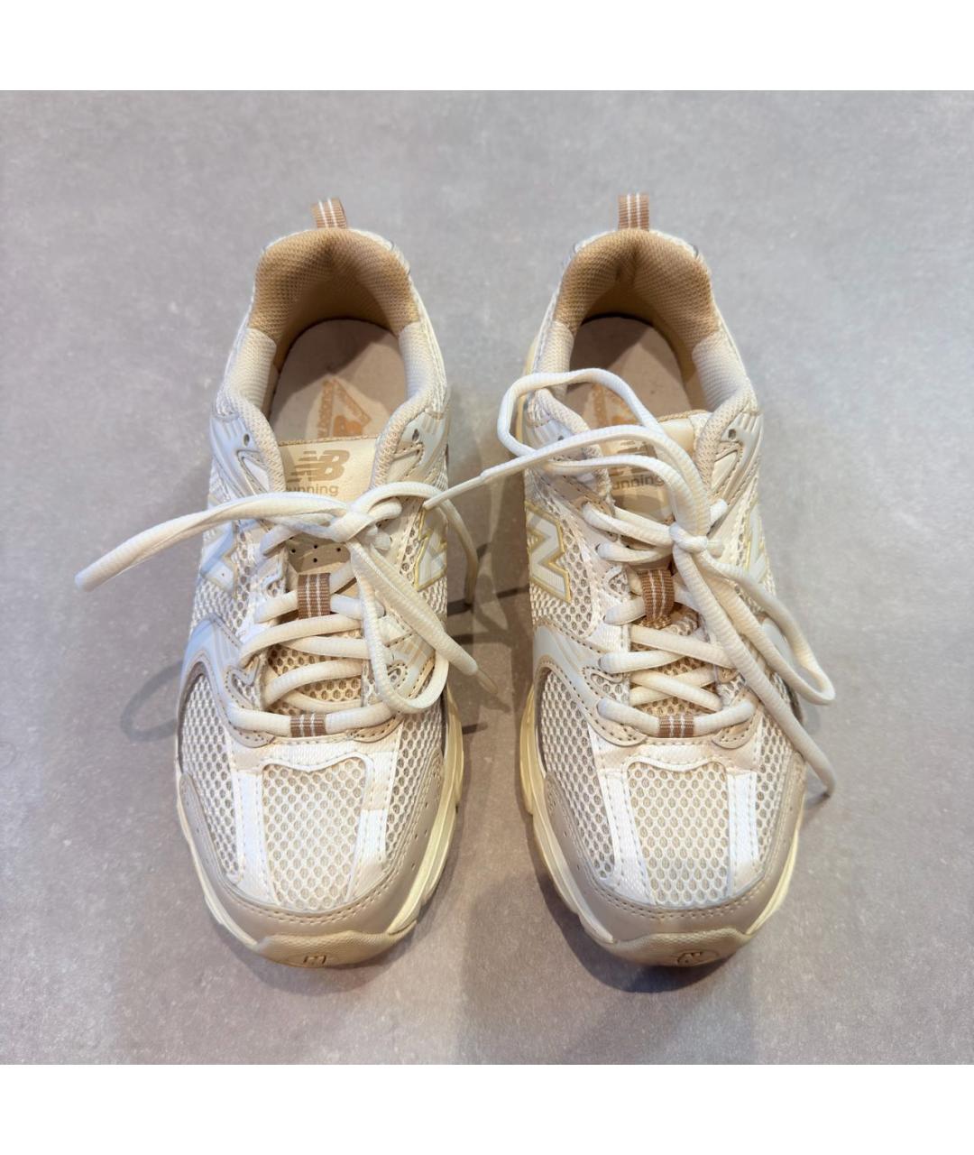 NEW BALANCE Бежевые текстильные кроссовки, фото 2