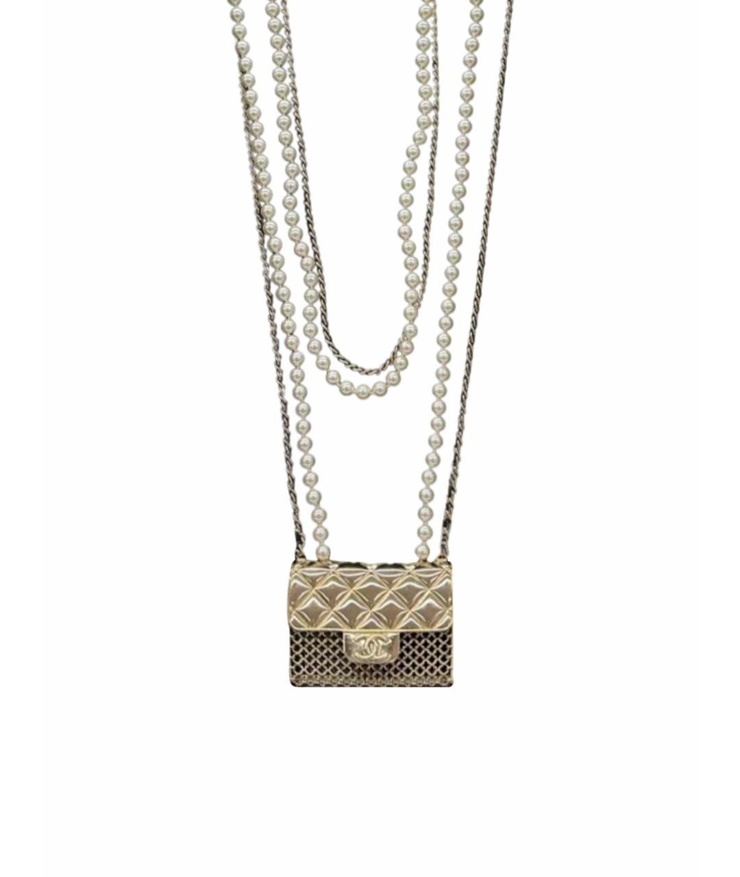 CHANEL Золотая сумка через плечо, фото 1