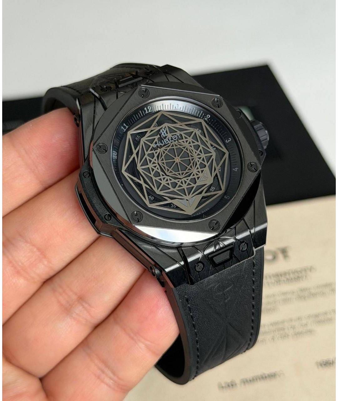 HUBLOT Черные титановые часы, фото 2