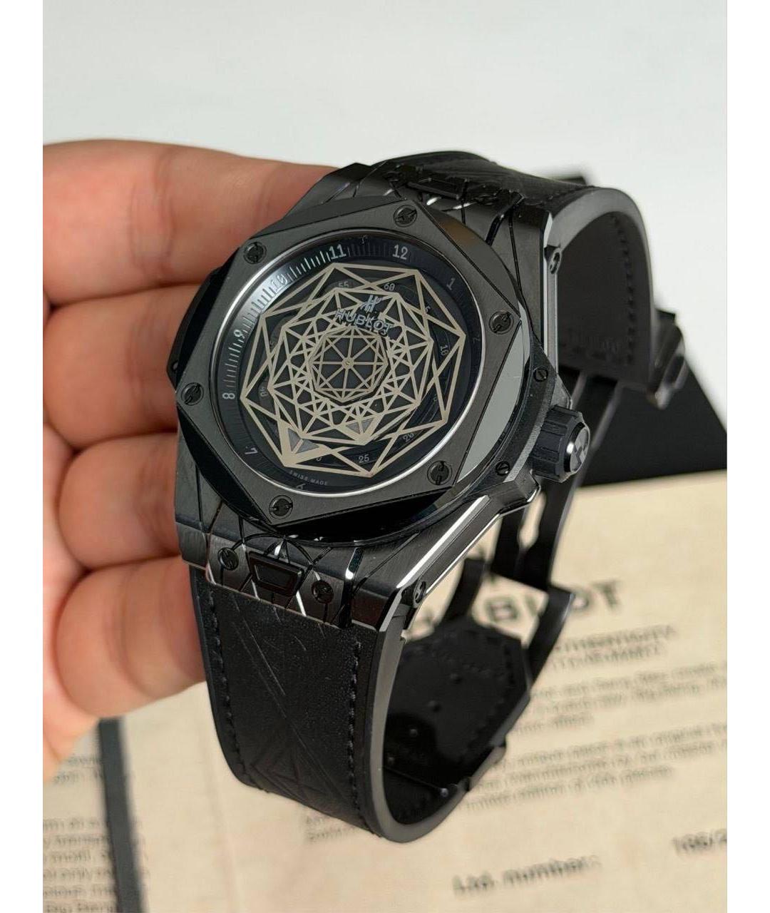 HUBLOT Черные титановые часы, фото 3