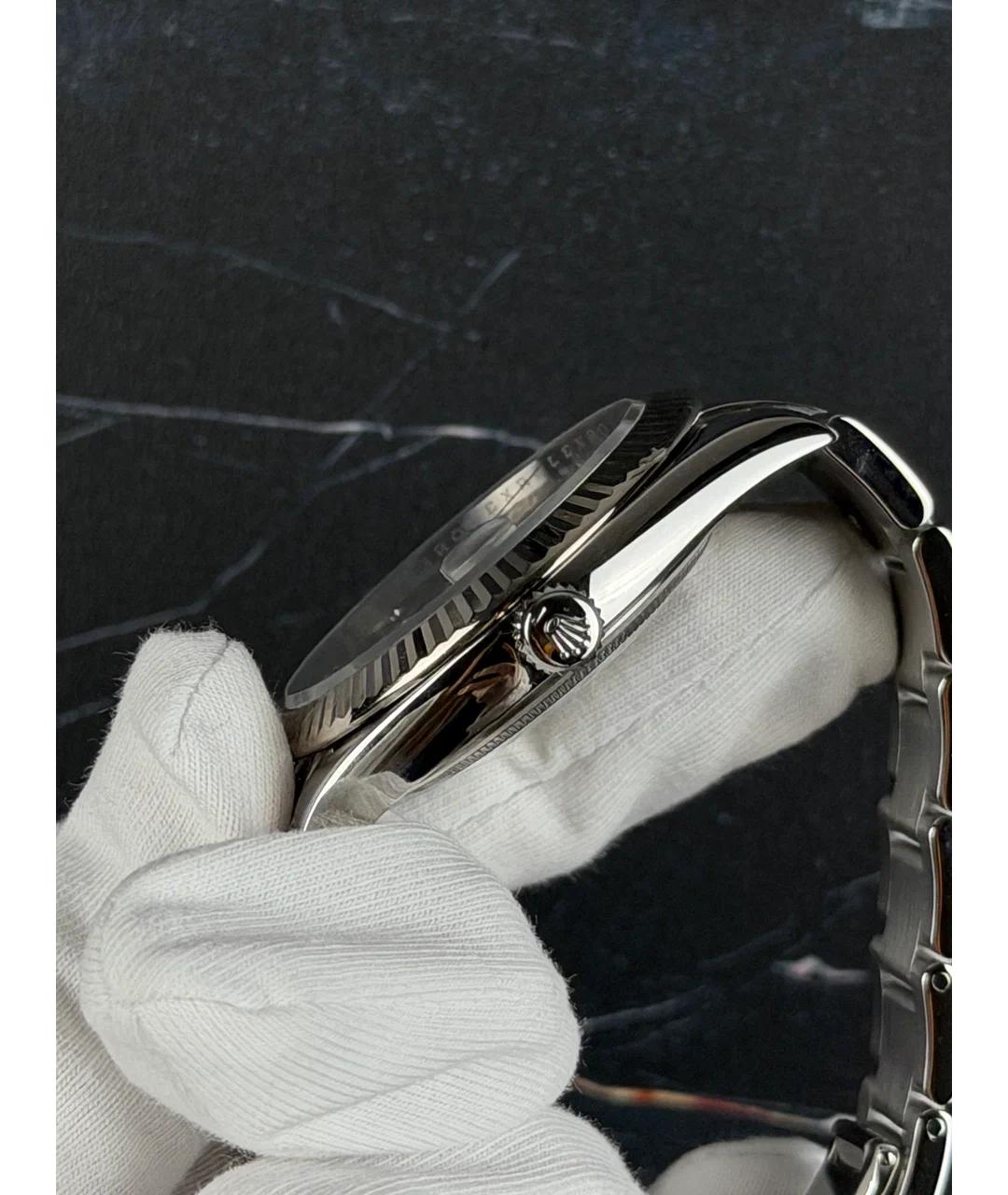 ROLEX Серые часы из белого золота, фото 3