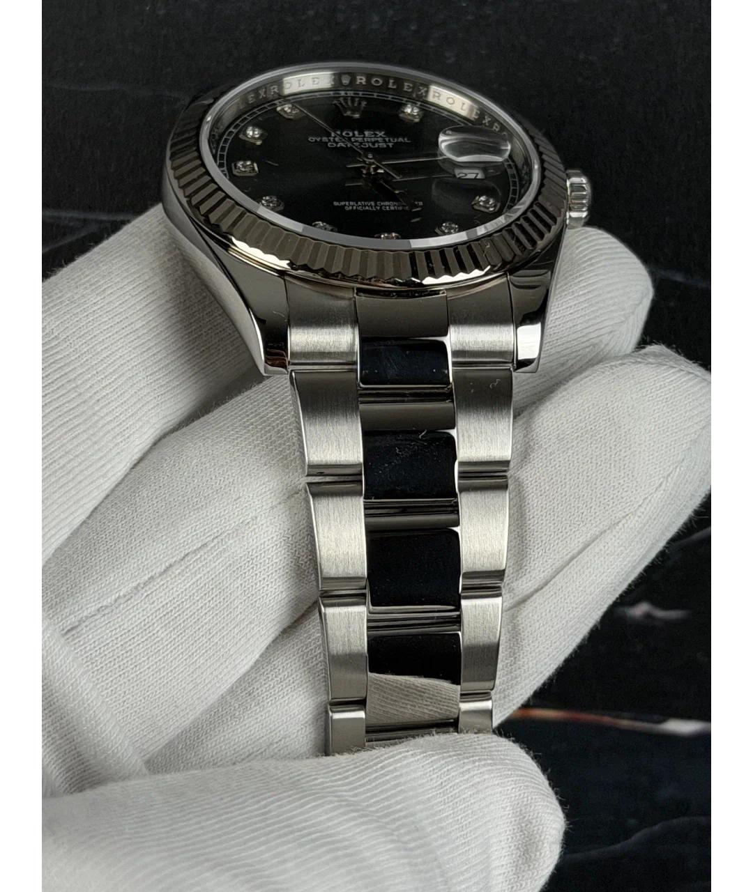 ROLEX Серые часы из белого золота, фото 5