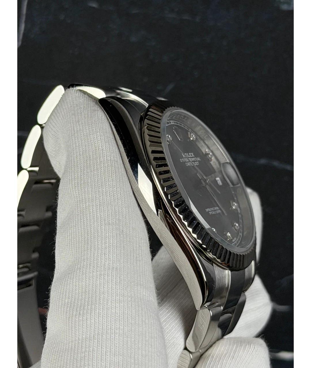 ROLEX Серые часы из белого золота, фото 4
