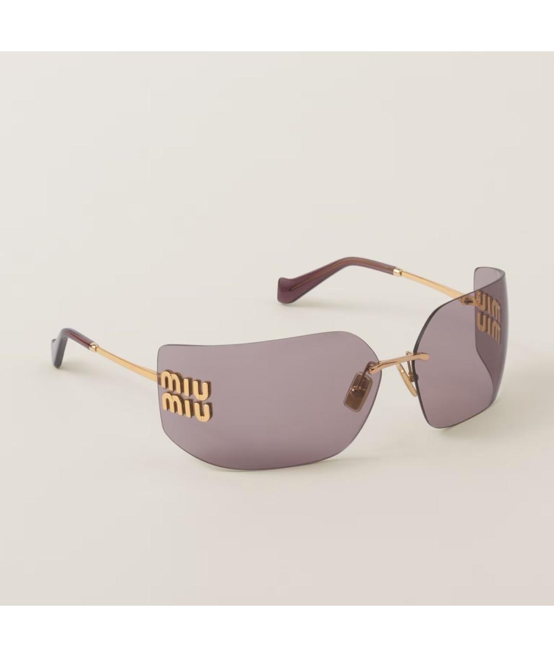 MIU MIU Фиолетовые металлические солнцезащитные очки, фото 6